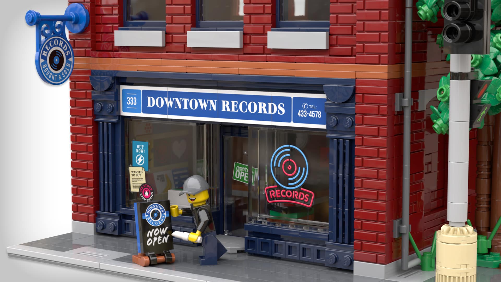 LEGO MOC Storefront Template #1: Crescent City Records by